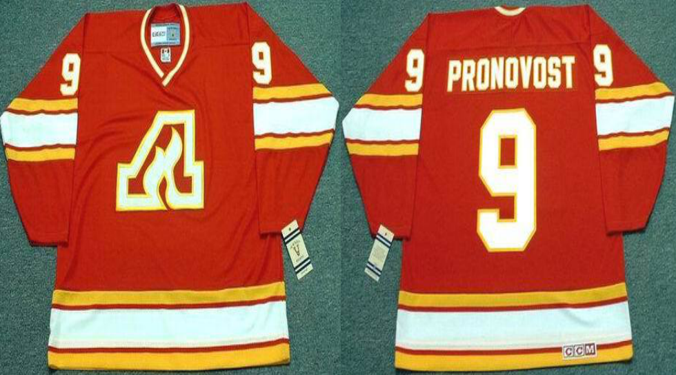 2019 Men Calgary Flames 9 Pronovost red CCM NHL jerseys